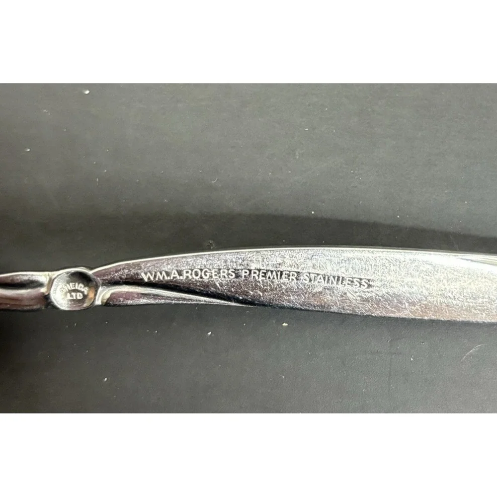 Wm A Rogers Oneida Shoreline 5 Dinner Knives 1 Salad Fork 1 Teaspoon Stainless